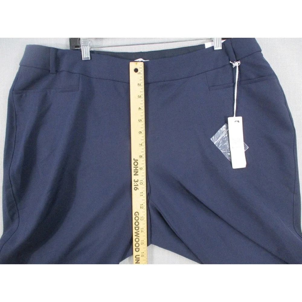 Lane Bryant Tailored Stretch Navy‎ Blue Dress Pants Trousers Womens 18R NWT